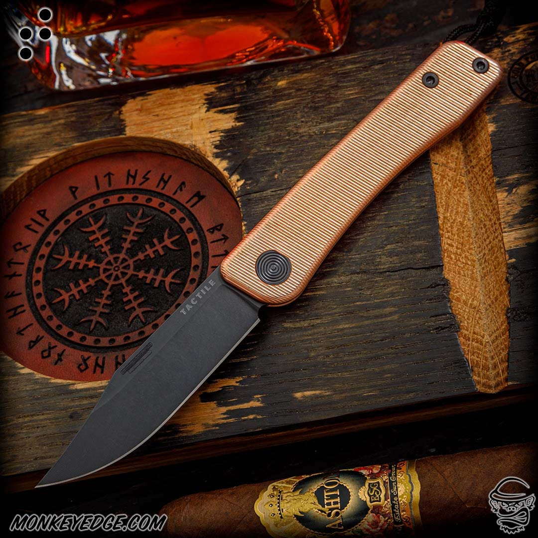 Monkey Edge - Tactile Knife Co: Bexar Slip Joint - Copper/DLC