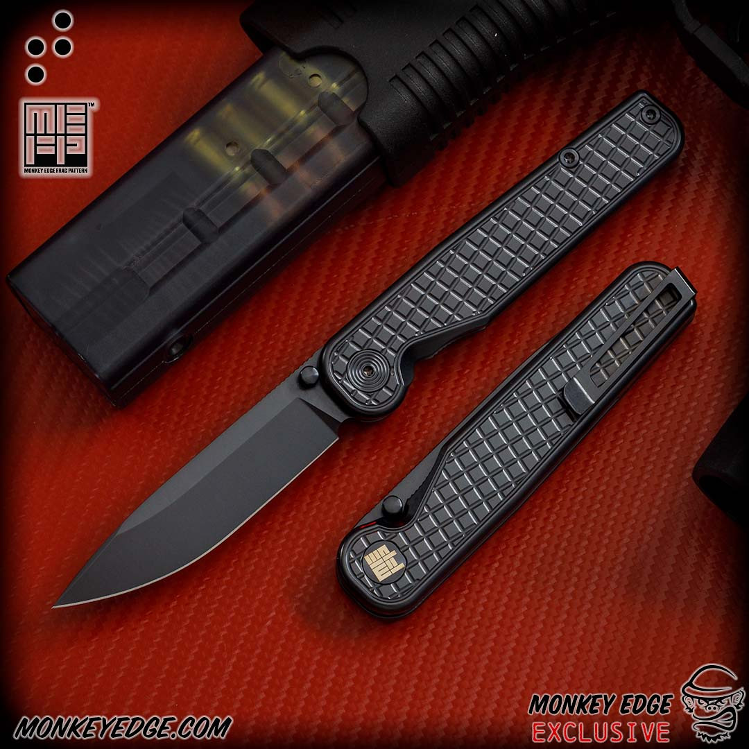 Monkey Edge - Tactile Knife Co: Rockwall Folder - Black DLC Monkey