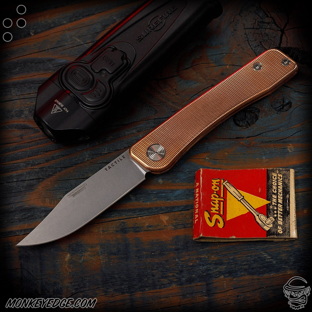 Monkey Edge - Tactile Knife Co: Bexar Slip Joint - Copper/Stonewashed