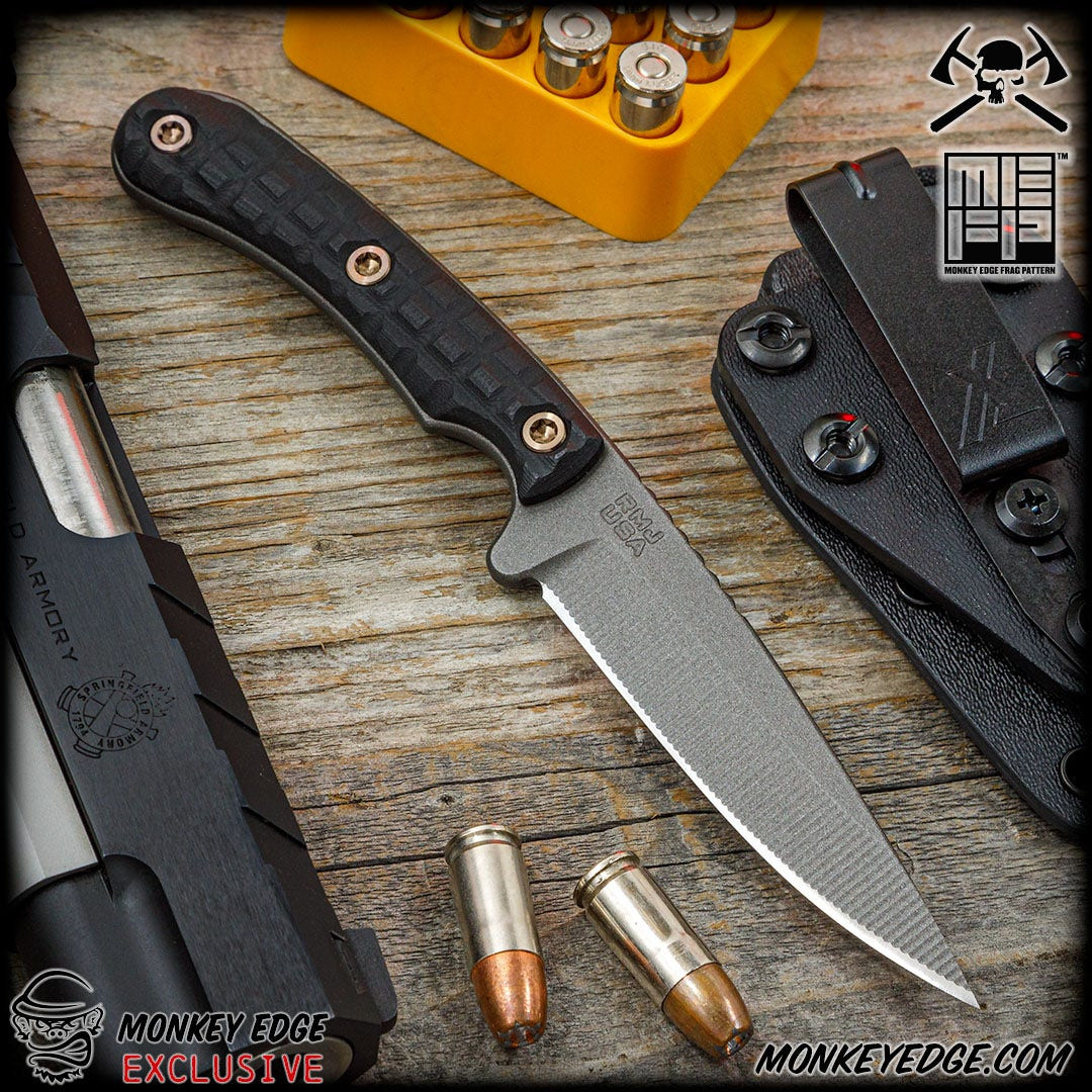 Monkey Edge - RMJ Tactical Fixed Blade: Sparrow - Tungsten Monkey
