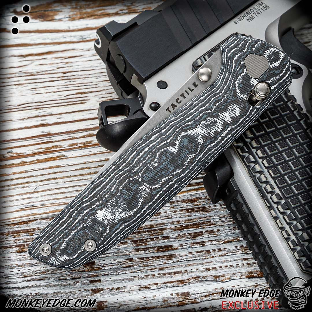 Monkey Edge - Tactile Knife Co: Maverick - White Storm Carbon