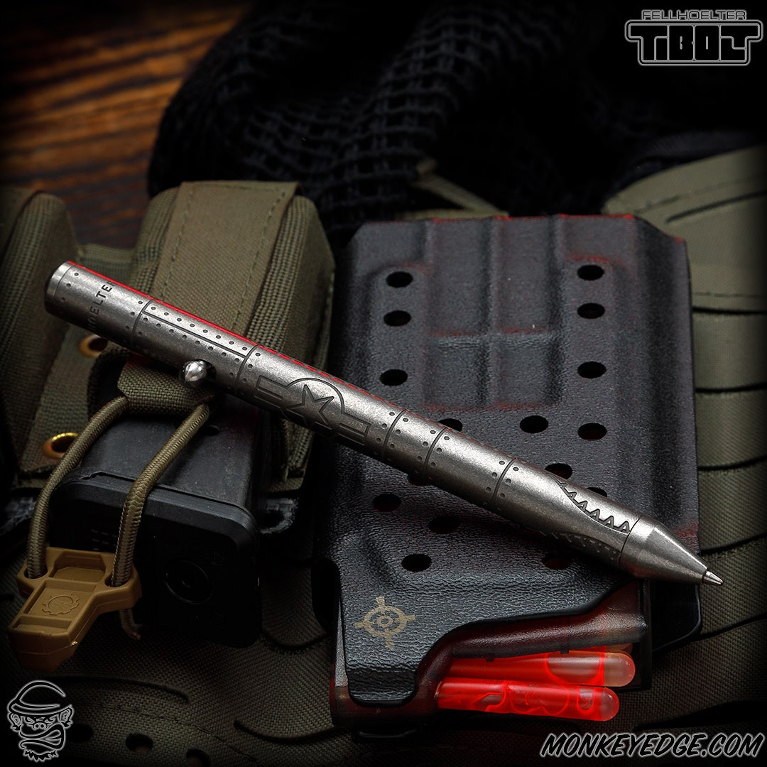Monkey Edge - Fellhoelter TiBolt Pen - Titanium Two Tone Tumbled