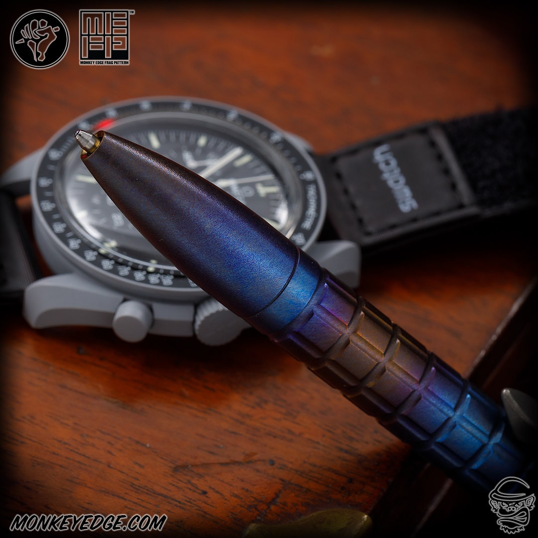 Monkey Edge - Tuff Writer Retro Click - Titanium Flamed Monkey