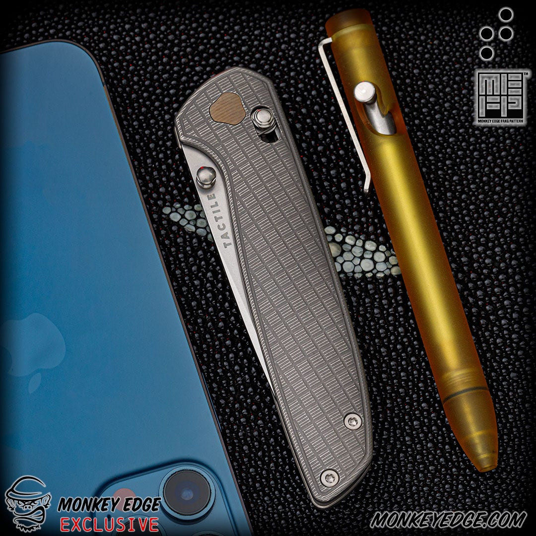 Monkey Edge - Tactile Knife Co: Maverick - Titanium Stonewashed