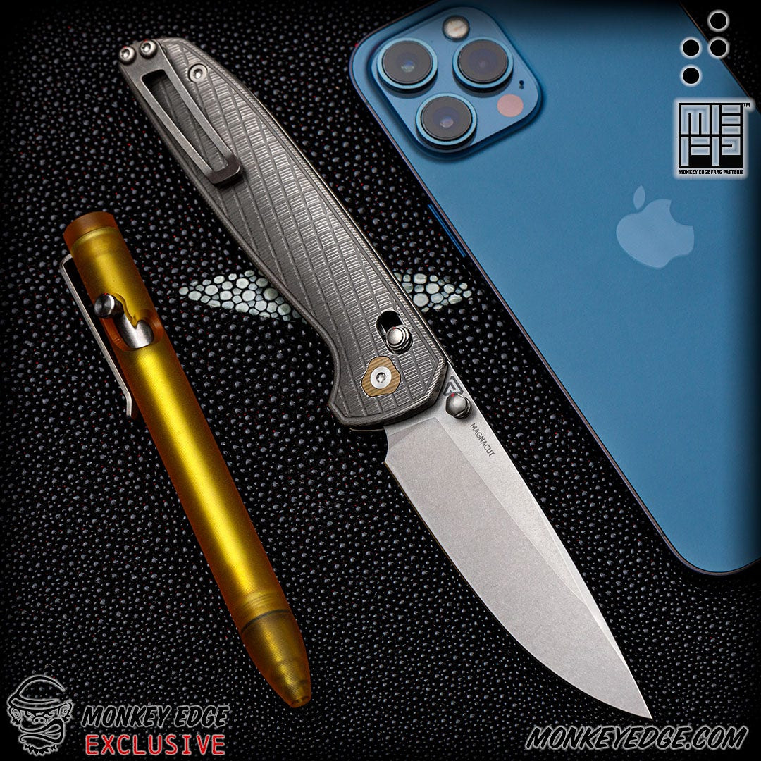 Monkey Edge - Tactile Knife Co: Maverick - Titanium Stonewashed