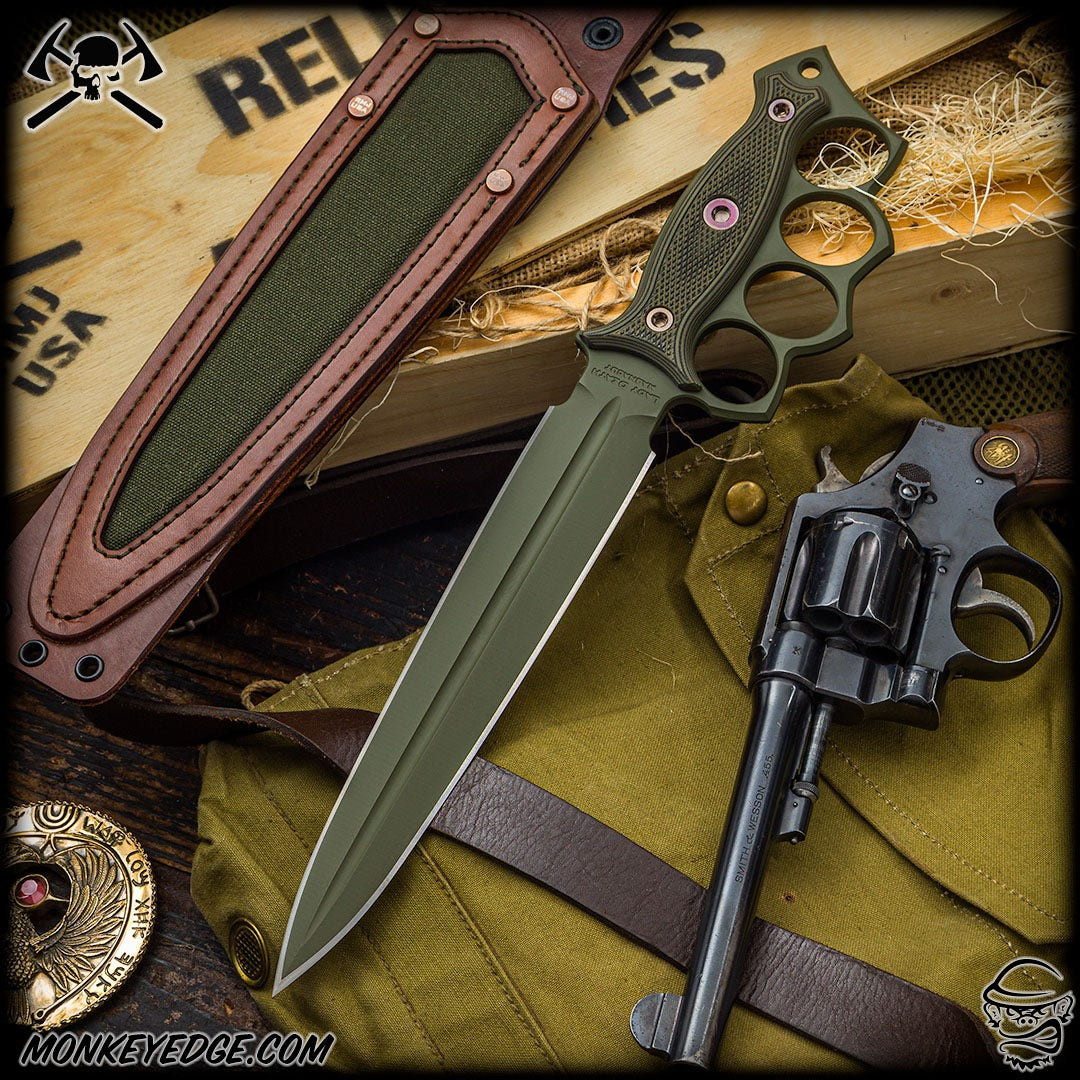 Monkey Edge - RMJ Tactical Fixed Blade: Lady Death - Sniper Green