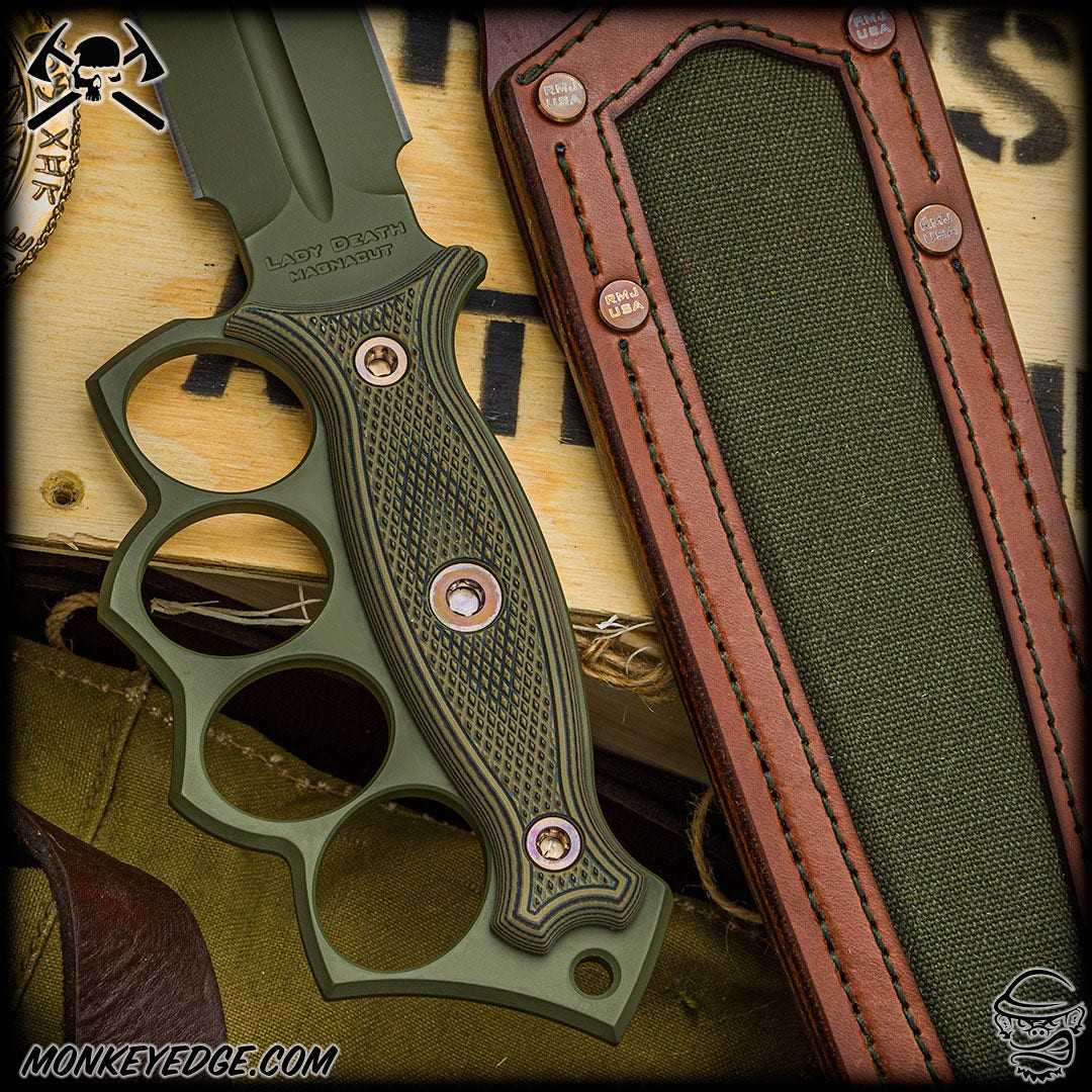 Monkey Edge - RMJ Tactical Fixed Blade: Lady Death - Sniper Green