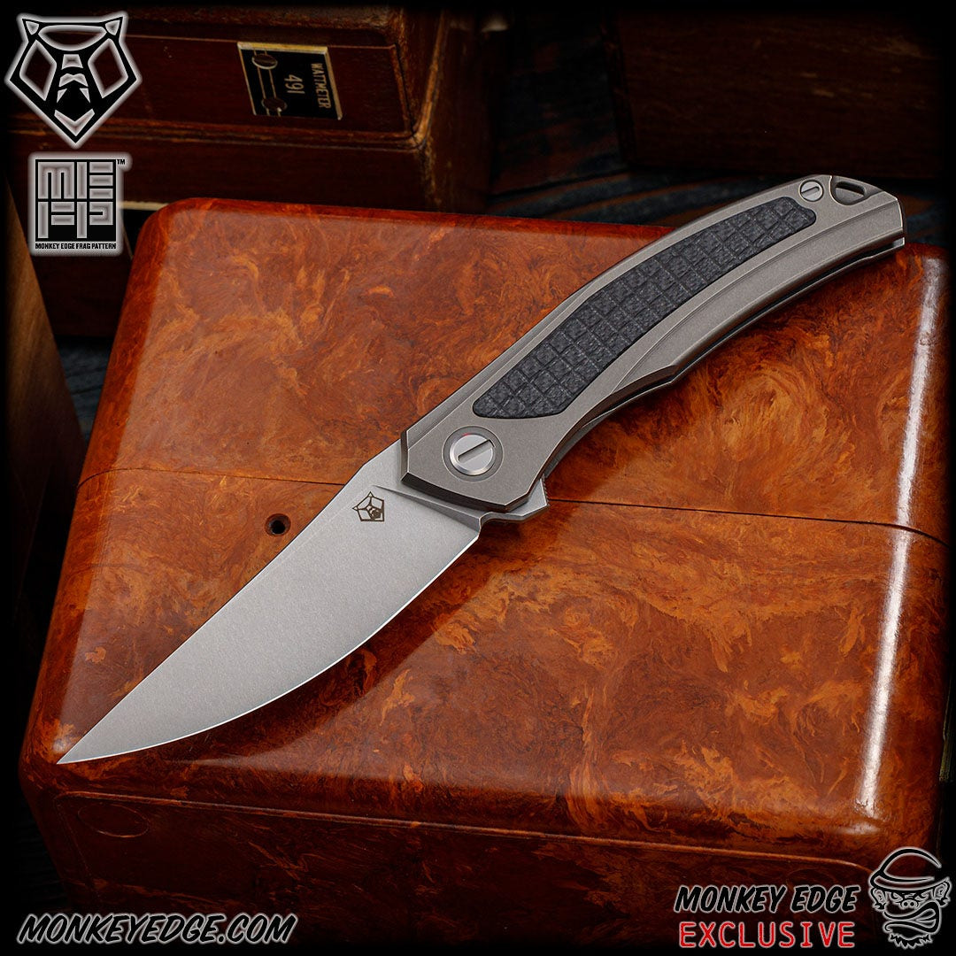Monkey Edge - Shirogorov Knives: Quantum NL - Tumbled/Black G10