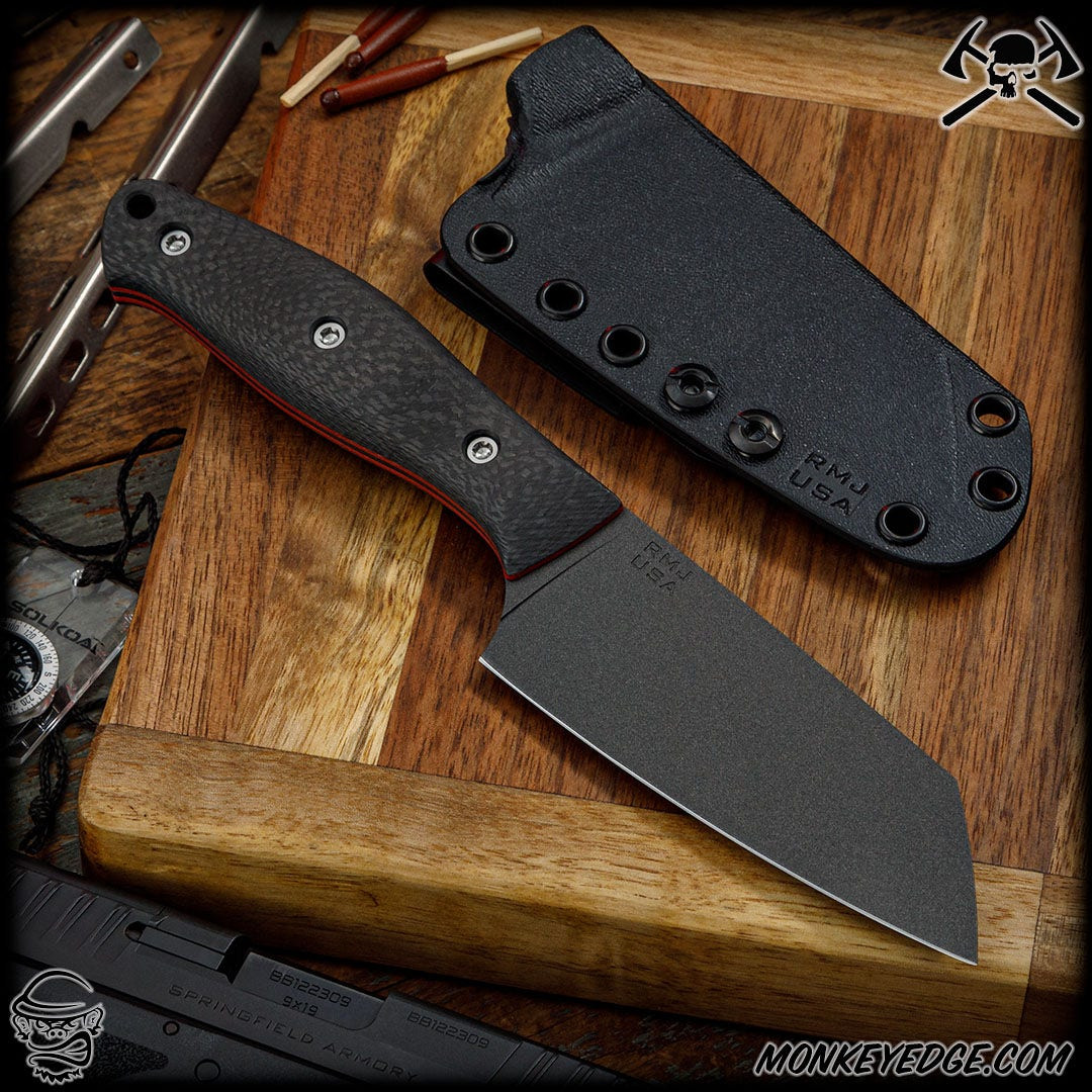 Monkey Edge - RMJ Tactical Fixed Blade: Osprey 9 - Cobalt/Redline
