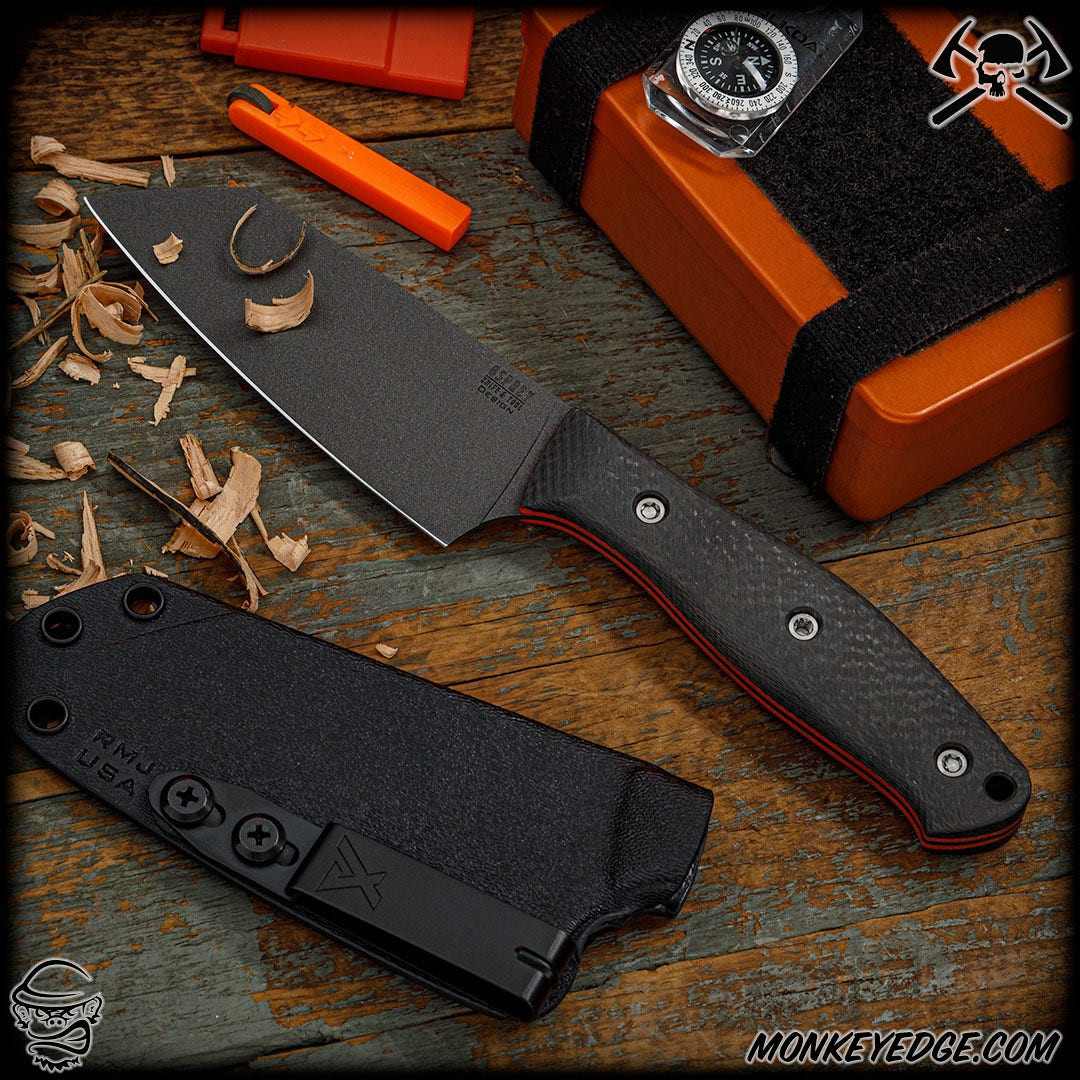 Monkey Edge - RMJ Tactical Fixed Blade: Osprey 9 - Cobalt/Redline