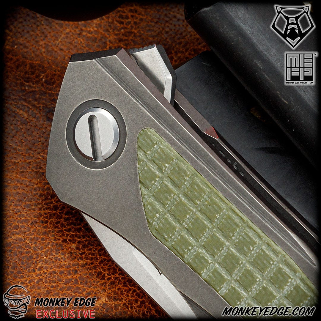 Monkey Edge - Shirogorov Knives: Quantum NL - Tumbled/Green G10