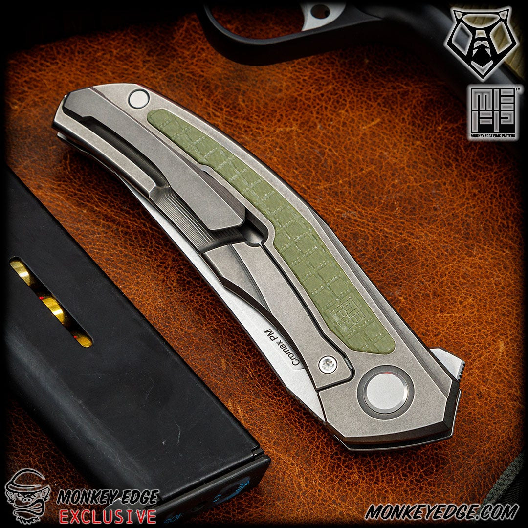 Monkey Edge - Shirogorov Knives: Quantum NL - Tumbled/Green G10