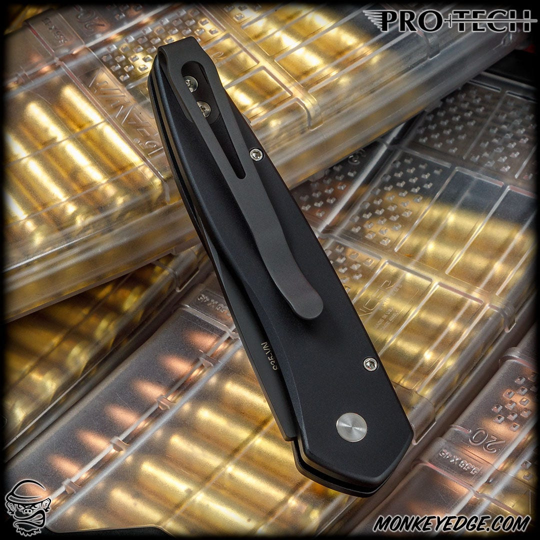 Monkey Edge - Pro-Tech Knives: Newport - Black DLC