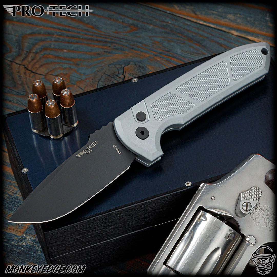 Monkey Edge - Pro-Tech Knives: Rockeye - Black DLC/Grey