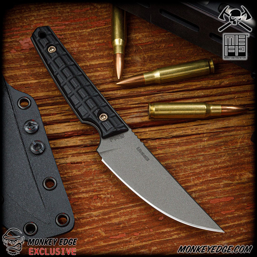 RMJ Tactical Fixed Blade: Unmei - Tungsten Monkey Edge FRAG