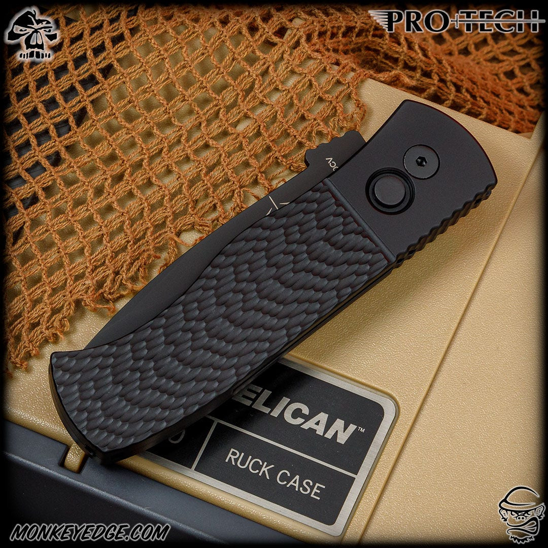 Monkey Edge - Pro-Tech Knives: CQC-7 Auto Spearpoint - Black DLC/Black