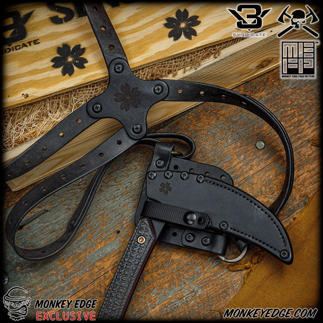 Monkey Edge - RMJ Tactical: Senshi - Black/Redline Carbon Fiber