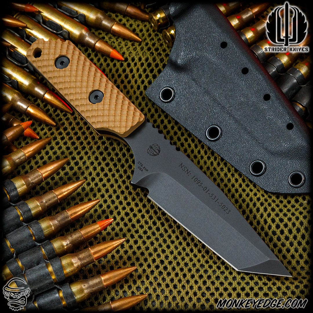 Monkey Edge - Strider Knives Fixed: DB-L NSN Military Version