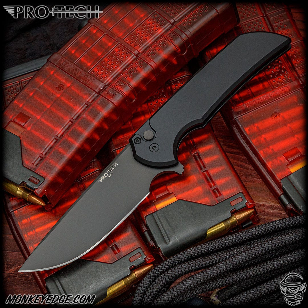 Monkey Edge - Pro-Tech Knives: Mordax - Black DLC/Black