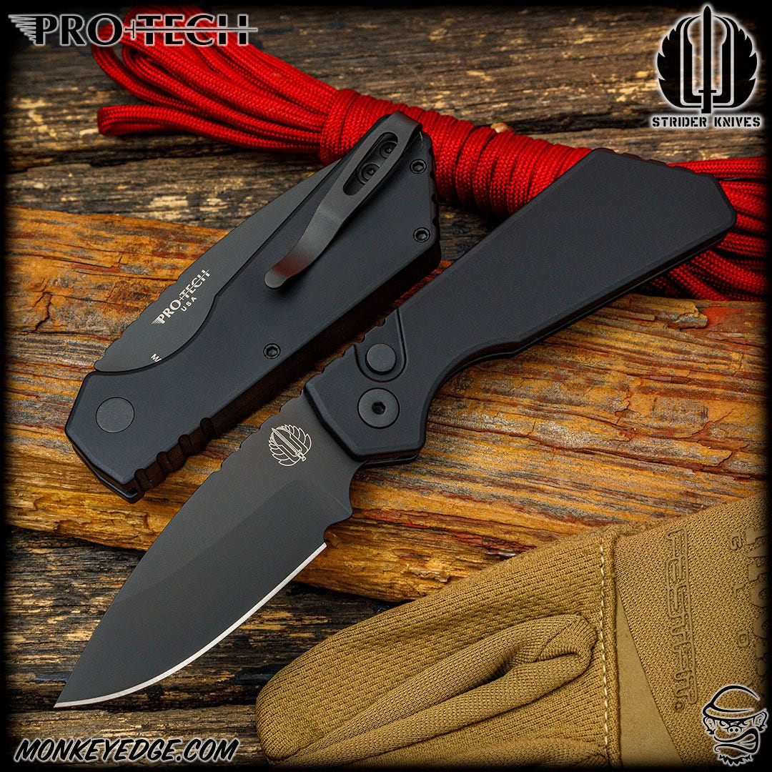 STRIDER ブラック 【美品】 Monkey Edge - Pro-Tech Knives: Strider PT Auto - Black DLC/Black