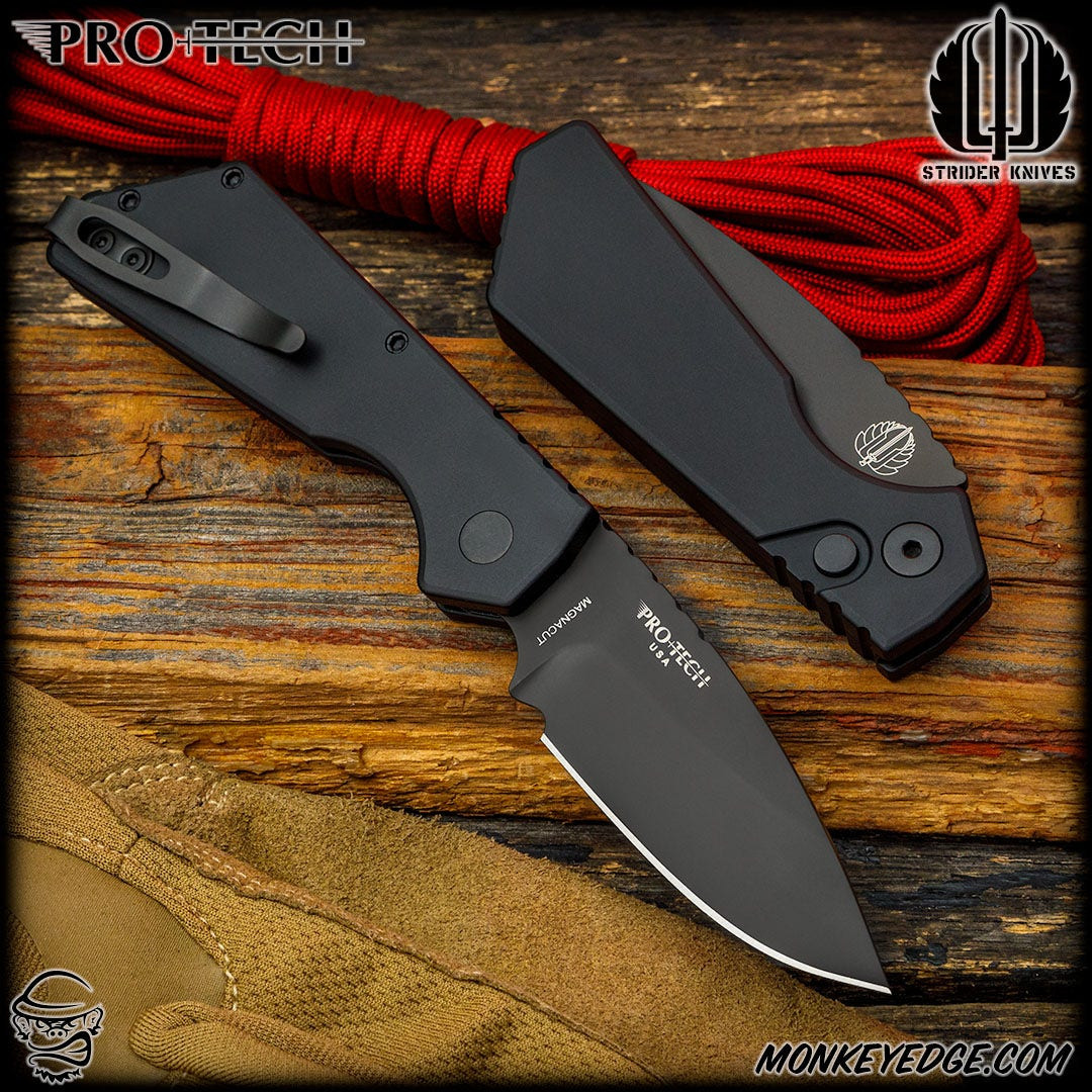 Monkey Edge - Pro-Tech Knives: Strider PT Auto - Black DLC/Black