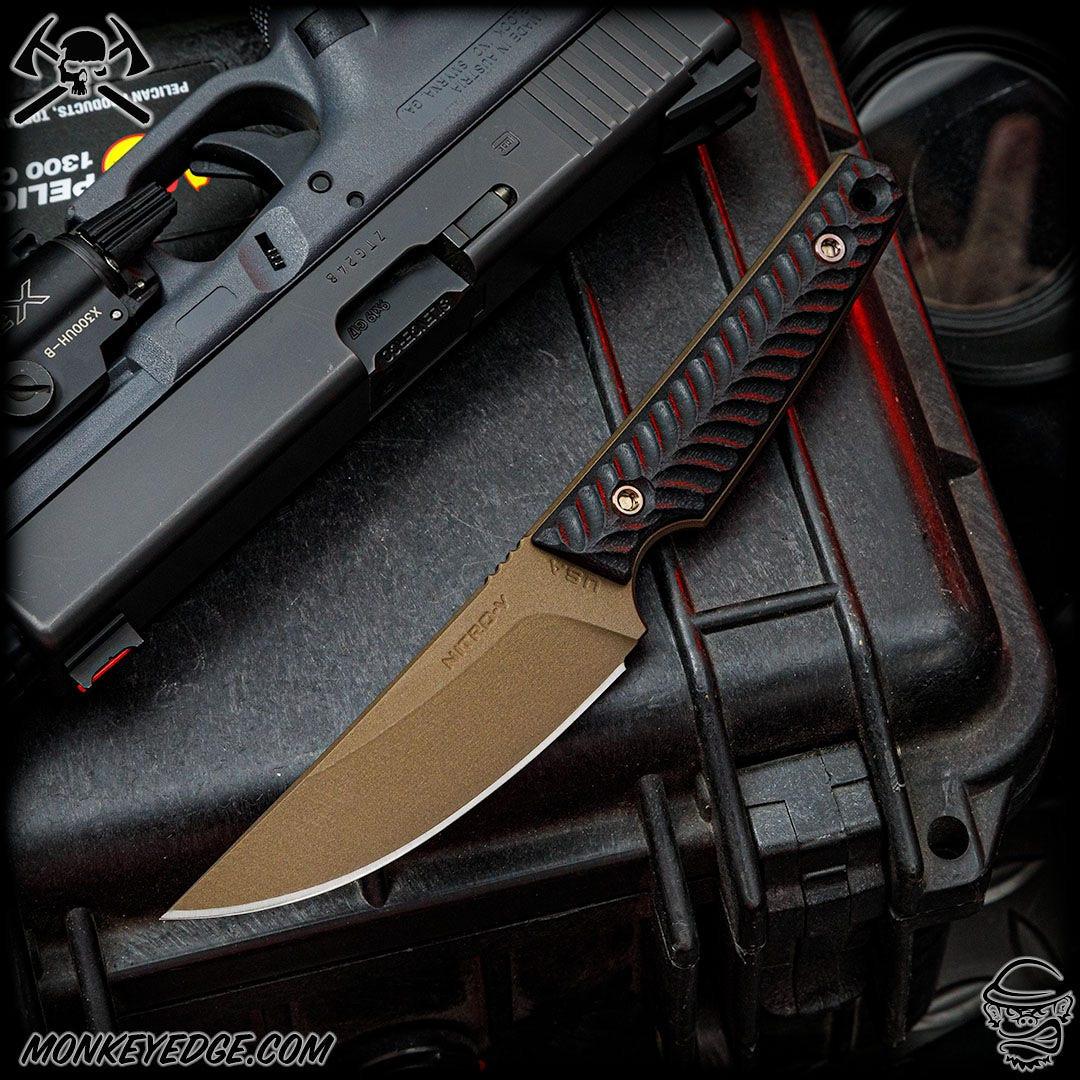 Monkey Edge - RMJ Tactical Fixed Blade: Unmei - Midnight Bronze/Black