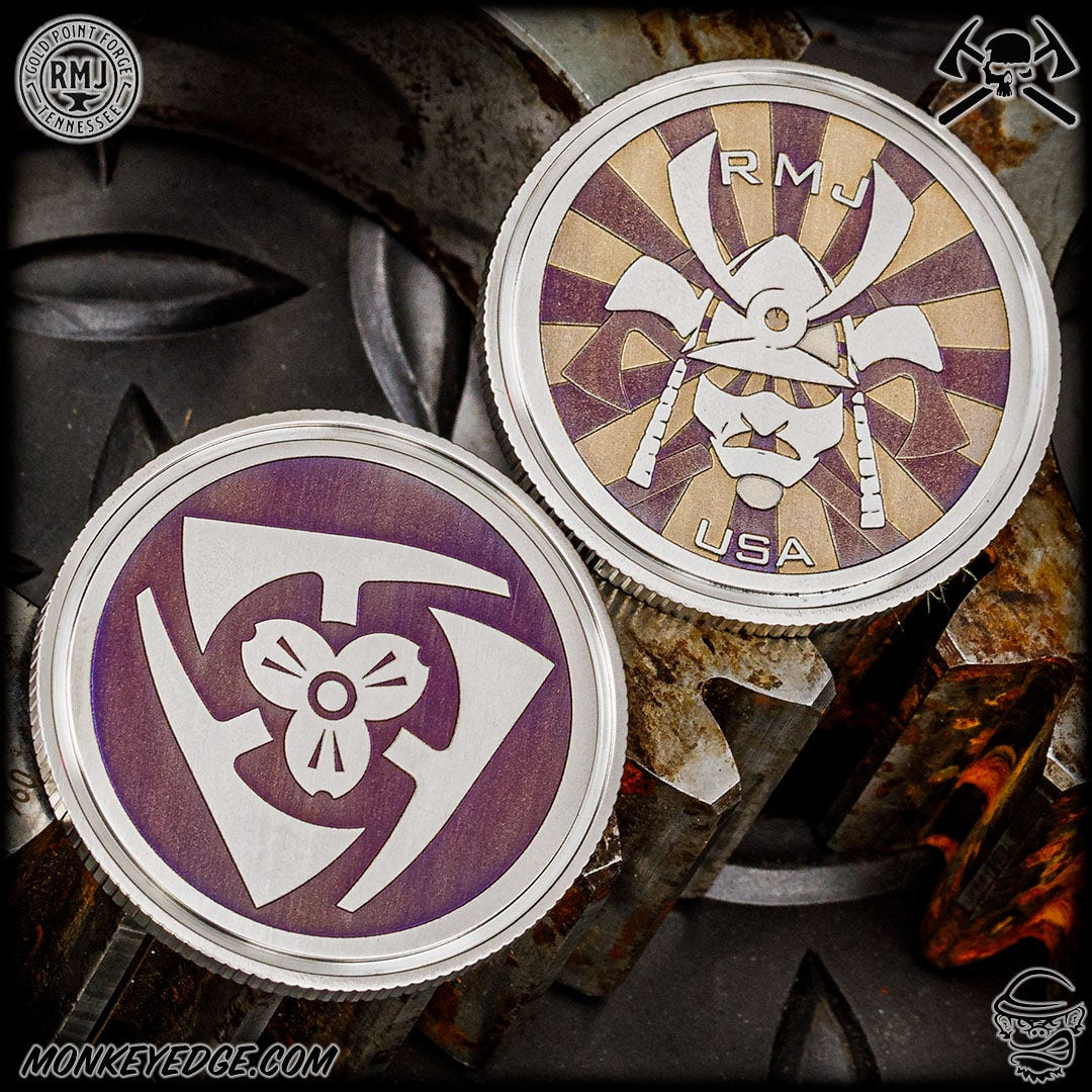 Monkey Edge - RMJ Tactical: Gold Point Challenge Coin - Samurai Steve