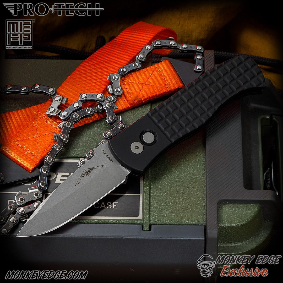 Monkey Edge - Pro-Tech Knives: CQC-7 Auto Spearpoint - Stonewashed