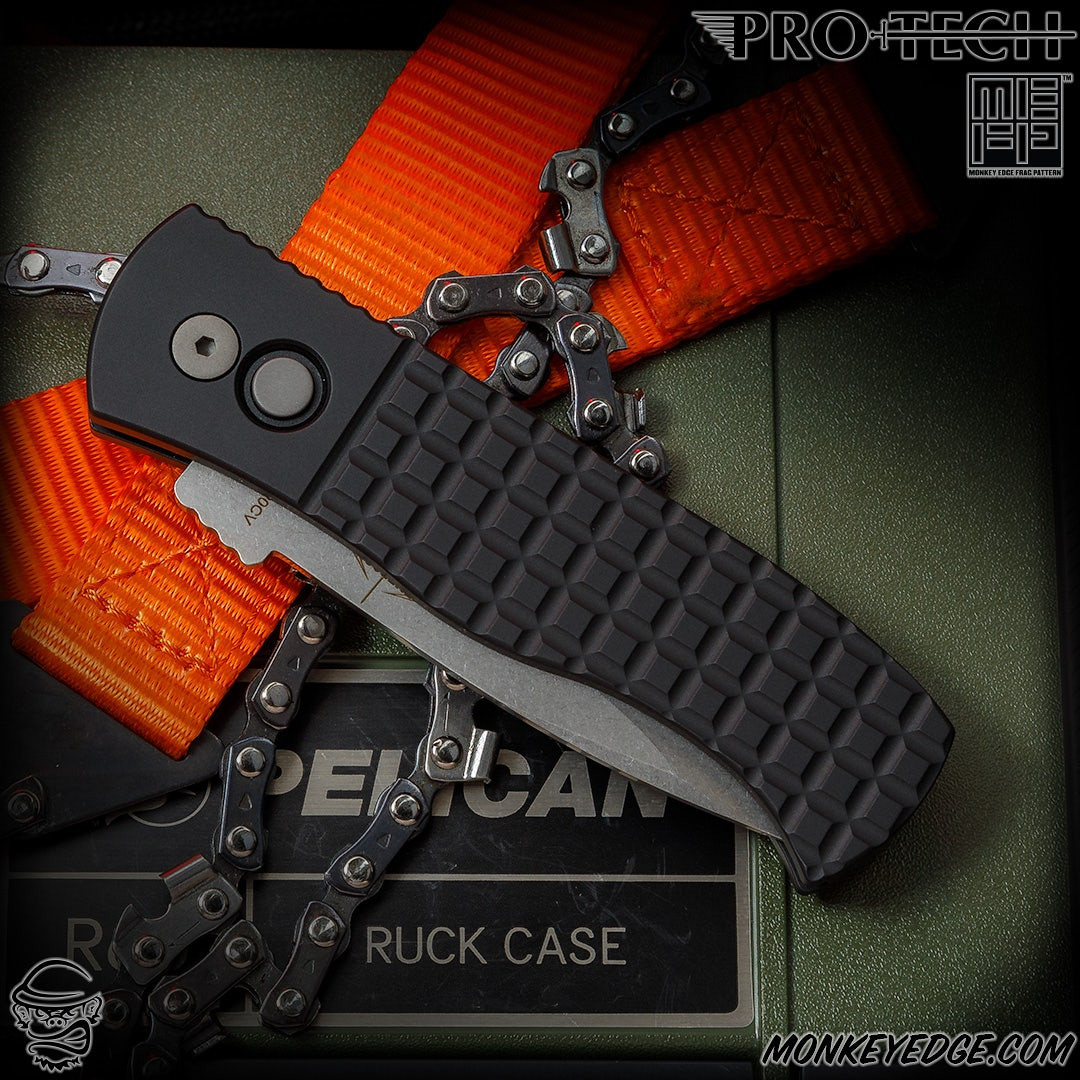 Monkey Edge - Pro-Tech Knives: CQC-7 Auto Spearpoint - Stonewashed