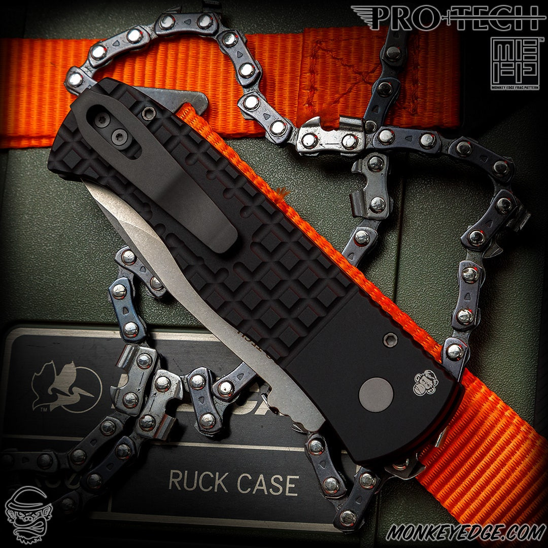 Monkey Edge - Pro-Tech Knives: CQC-7 Auto Spearpoint - Stonewashed