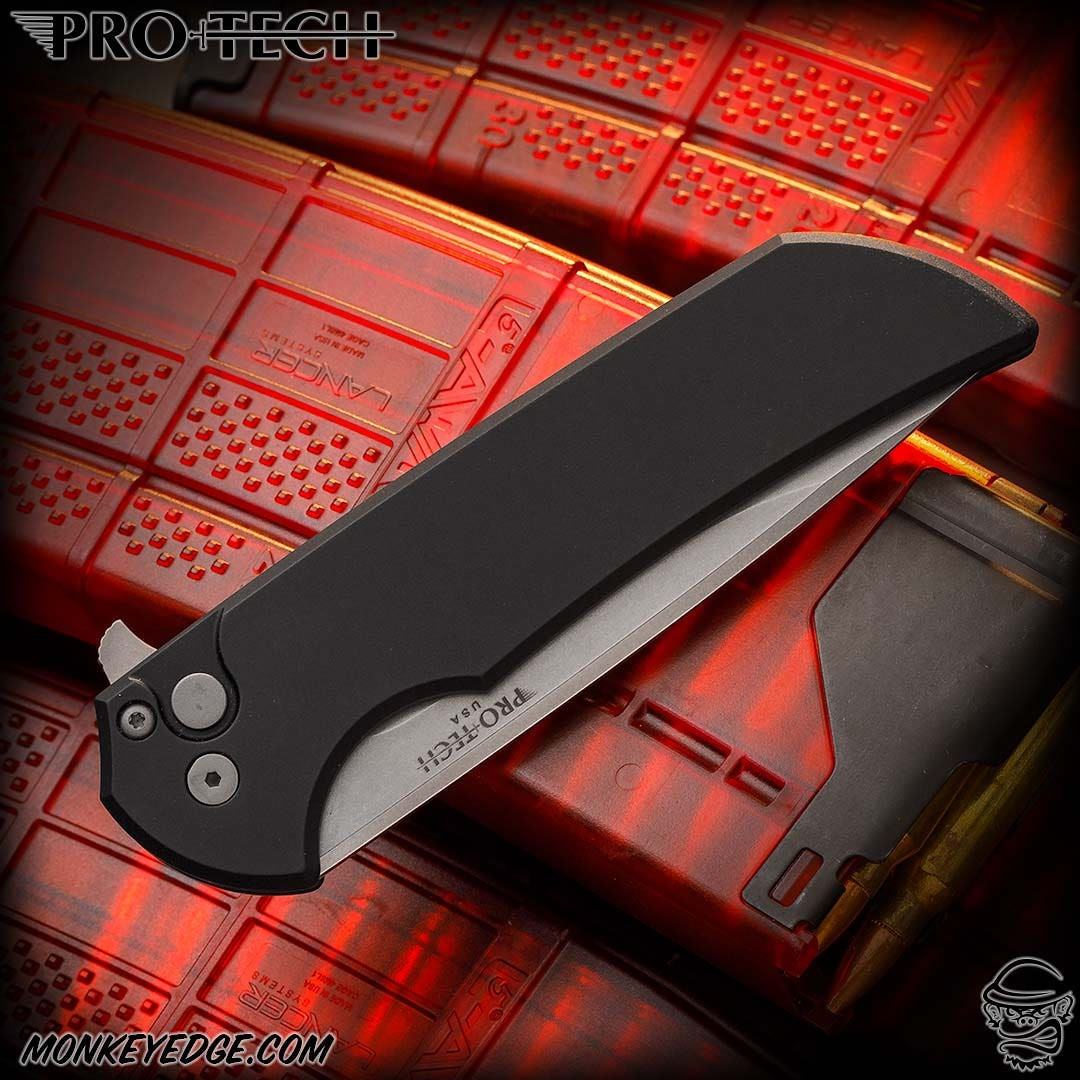 Monkey Edge - Pro-Tech Knives: Mordax - Stonewashed/Black