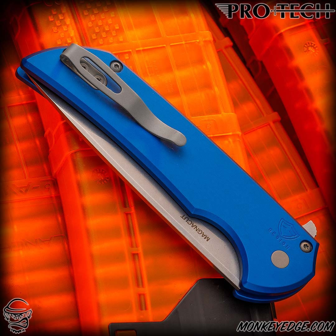 Monkey Edge - Pro-Tech Knives: Mordax - Stonewashed/Blue
