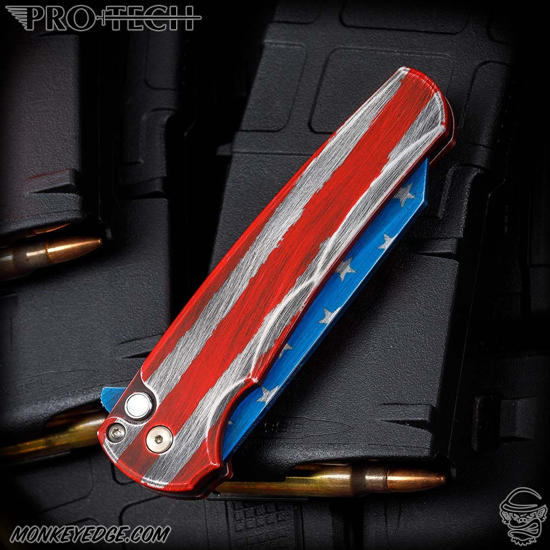 Monkey Edge - Pro-Tech Knives: Malibu Reverse Tanto - Patriot