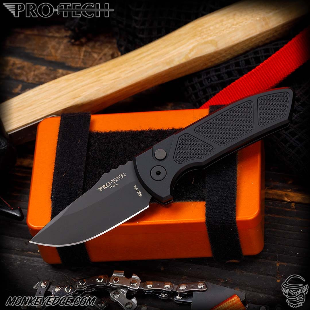 Monkey Edge - Pro-Tech Knives: SBR (Les George Design) - Black DLC