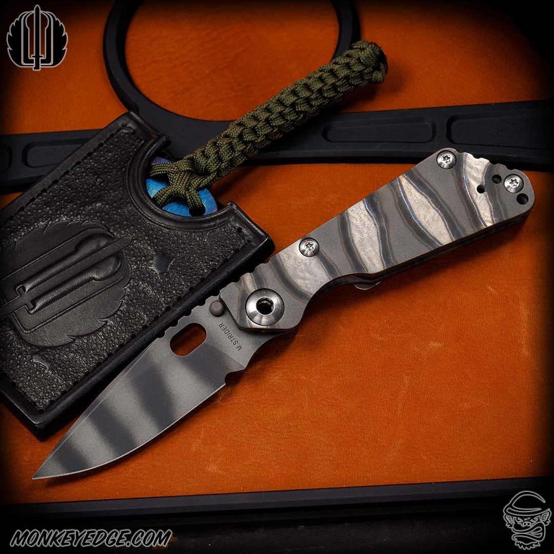 Monkey Edge - Strider Knives Folder: JVA Full Ti Dagger Grind
