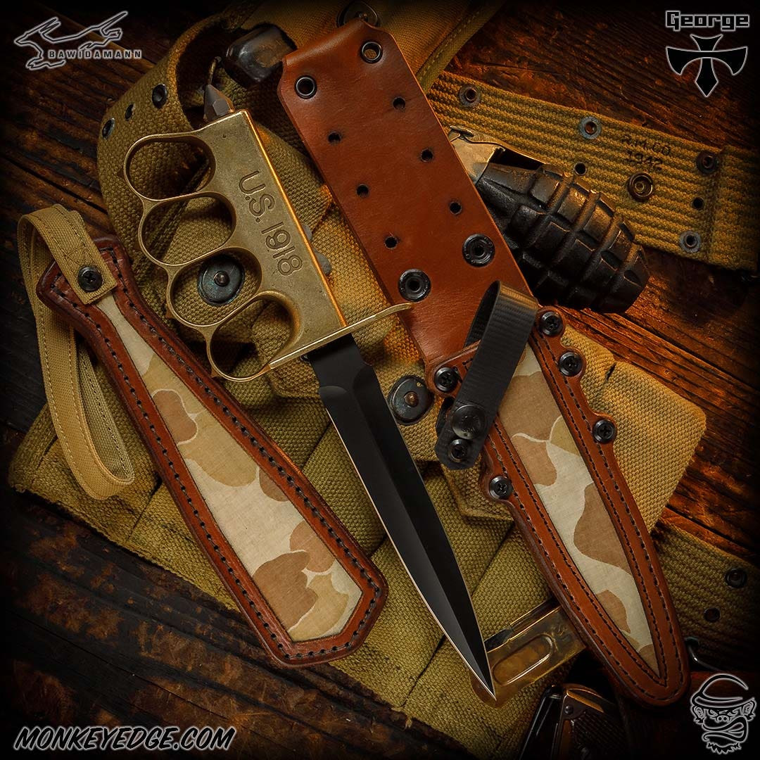 Monkey Edge - Bawidamann x George Knives: Doughboy Trench Knife