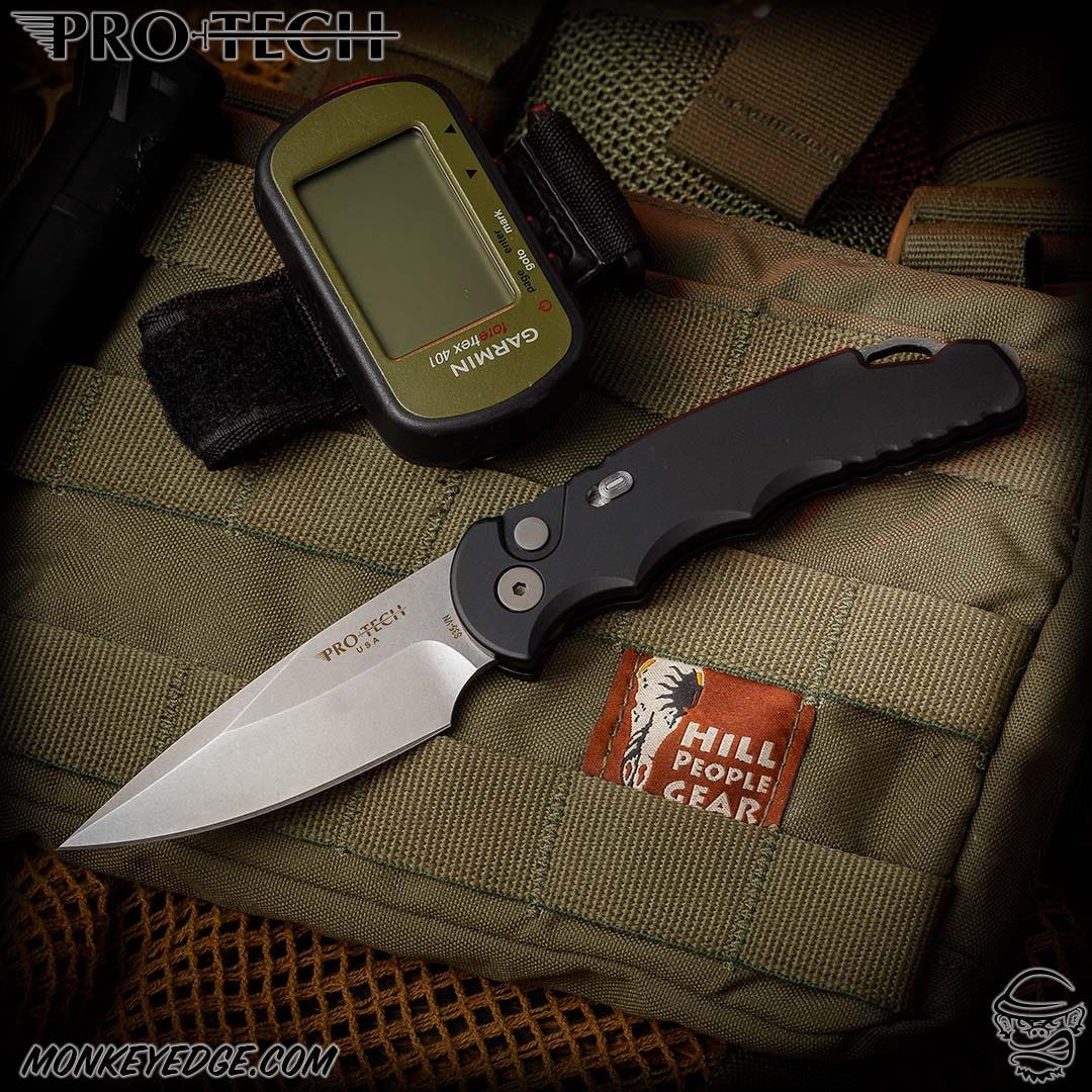 Monkey Edge - Pro-Tech Knives: TR-5 - Stonewashed/Black