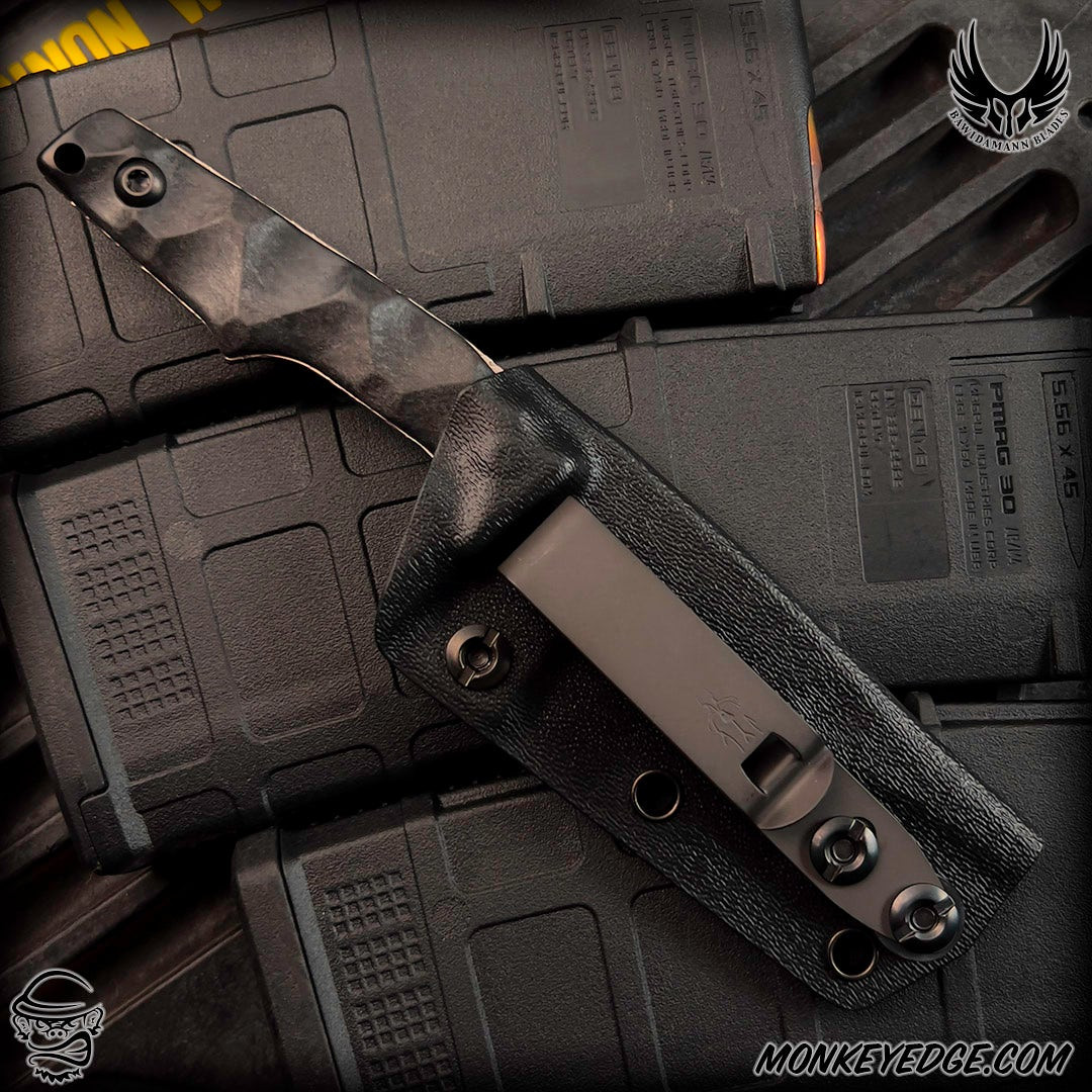Monkey Edge - Bawidamann Blades: Muninn Dagger - Acid Etched/Stingray