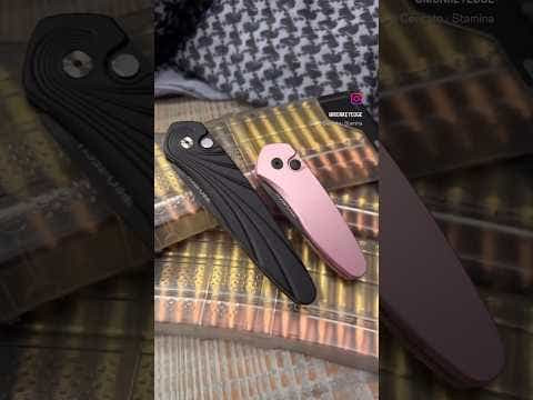 Monkey Edge - Pro-Tech Knives: Newport - Stonewashed/Black w/Ivory