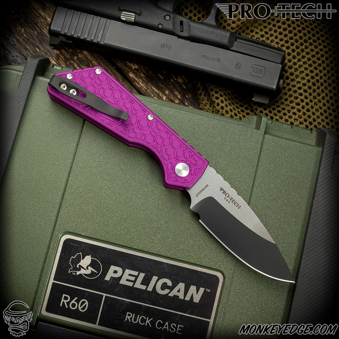 Monkey Edge - Pro-Tech Knives: Strider PT Auto - Two Tone/Purple