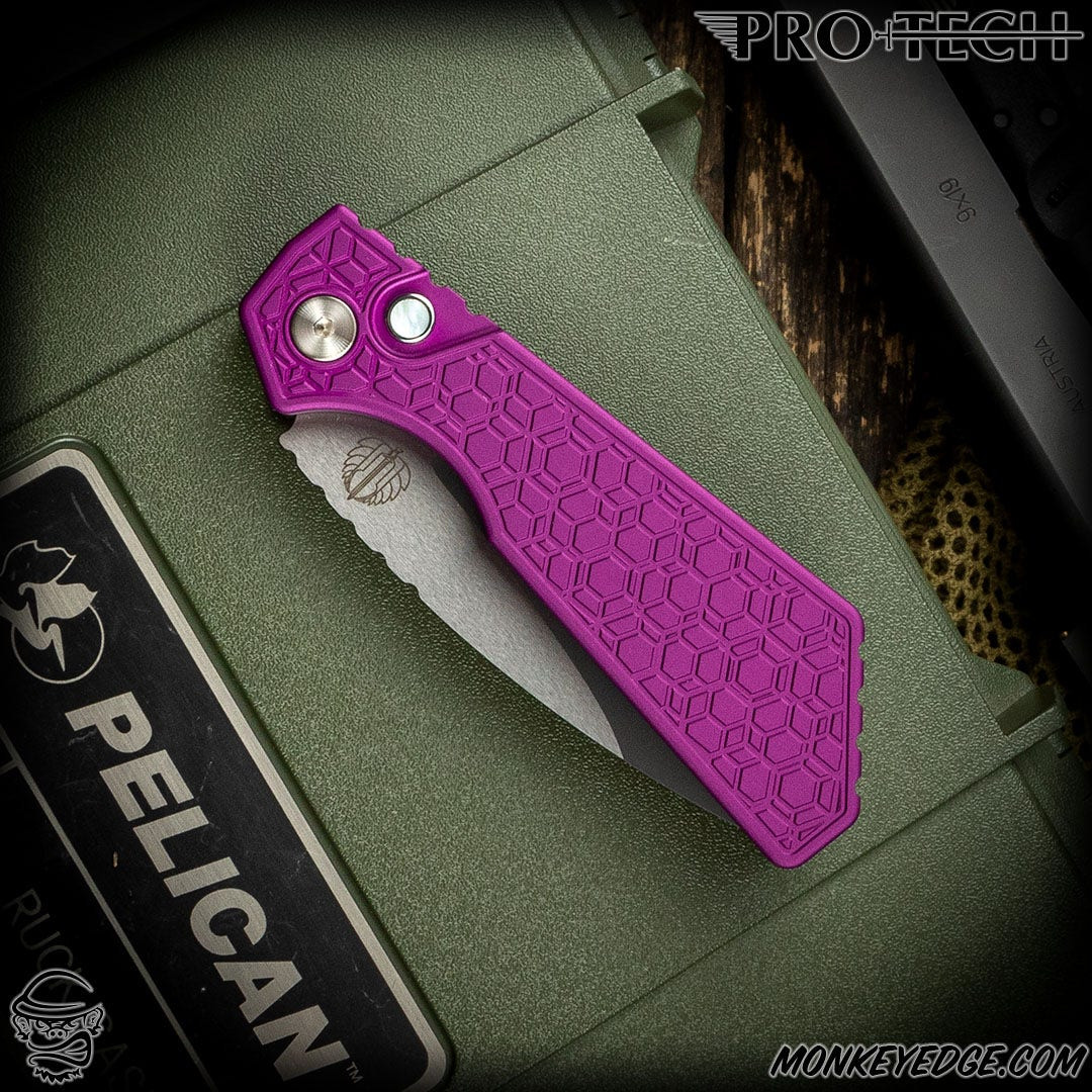 Monkey Edge - Pro-Tech Knives: Strider PT Auto - Two Tone/Purple