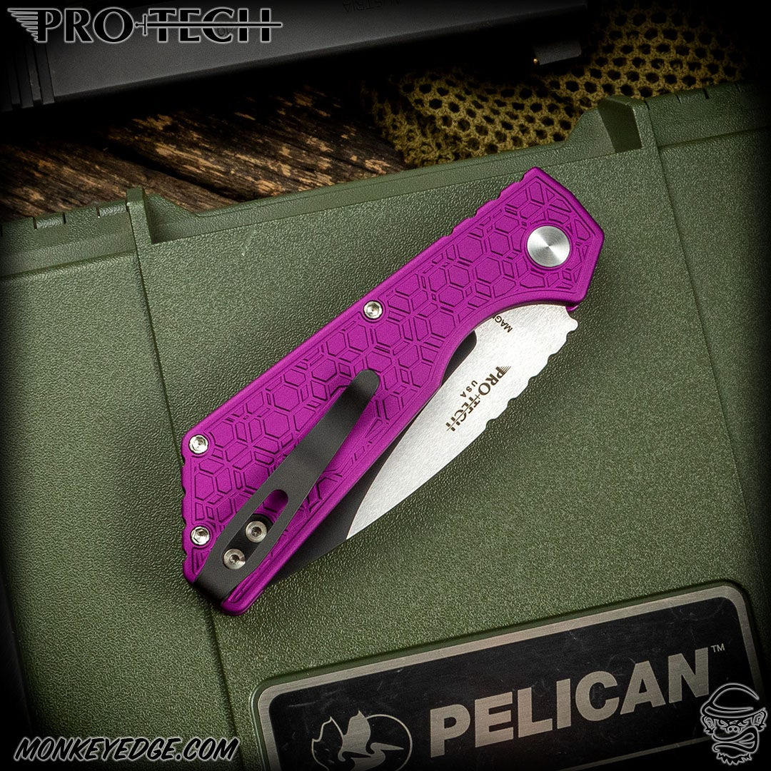 Monkey Edge - Pro-Tech Knives: Strider PT Auto - Two Tone/Purple