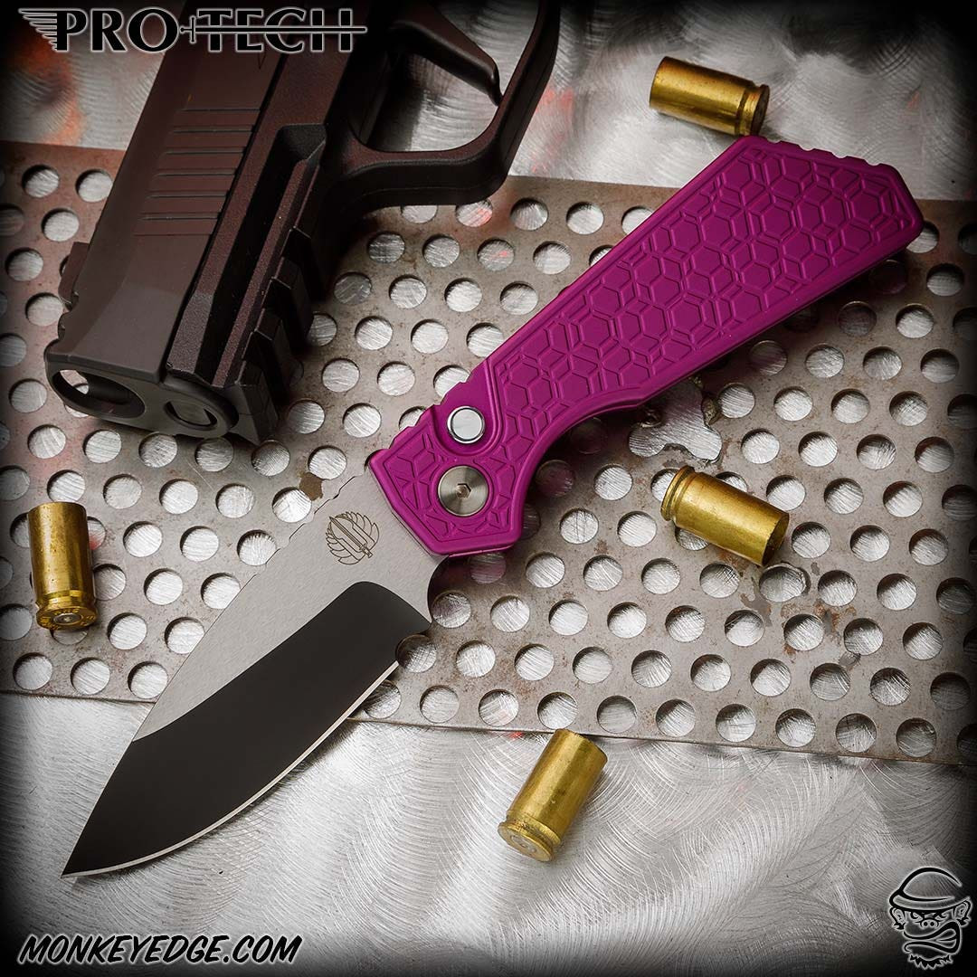 Monkey Edge - Pro-Tech Knives: Strider PT Auto - Two Tone/Purple