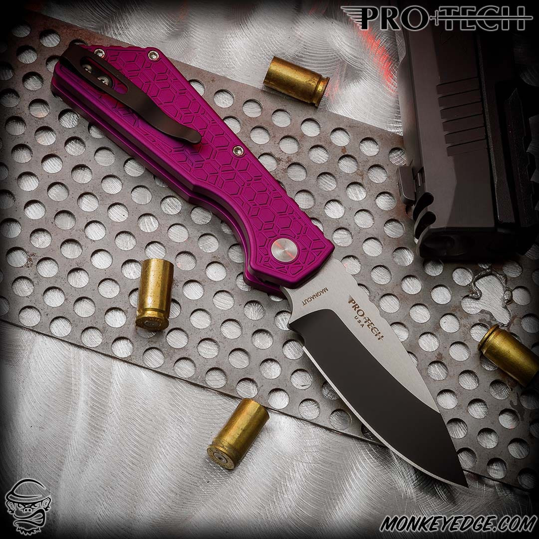 Monkey Edge - Pro-Tech Knives: Strider PT Auto - Two Tone/Purple