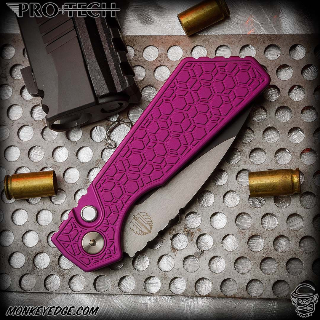 Monkey Edge - Pro-Tech Knives: Strider PT Auto - Two Tone/Purple
