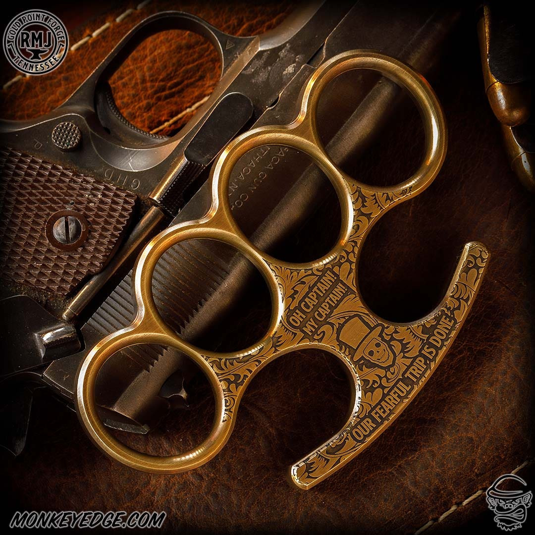 Monkey Edge - RMJ Tactical: Gold Point Lincoln - Brass Engraved