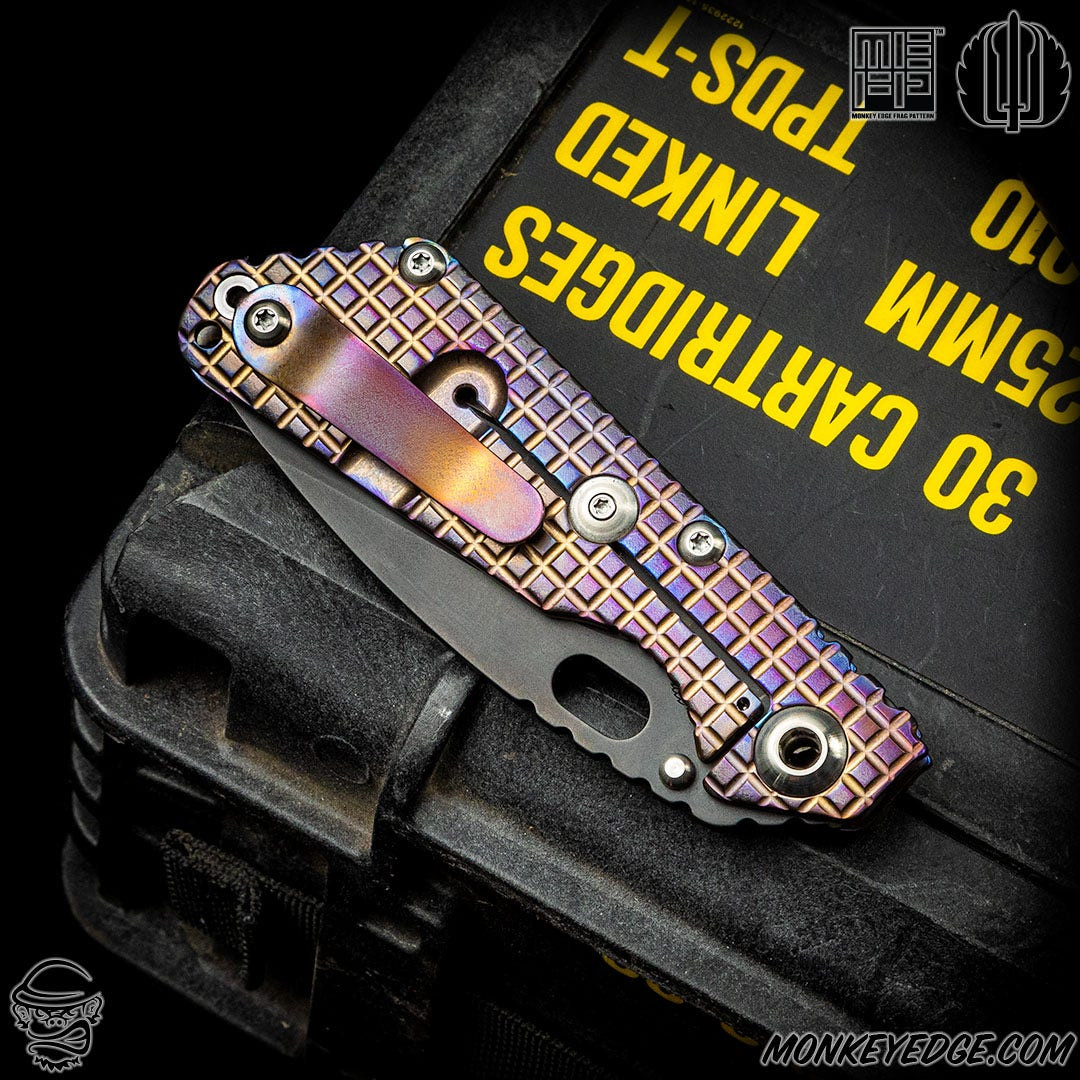 Monkey Edge - Strider Knives Folder: SnG 3/4 Grind - Black/Flamed