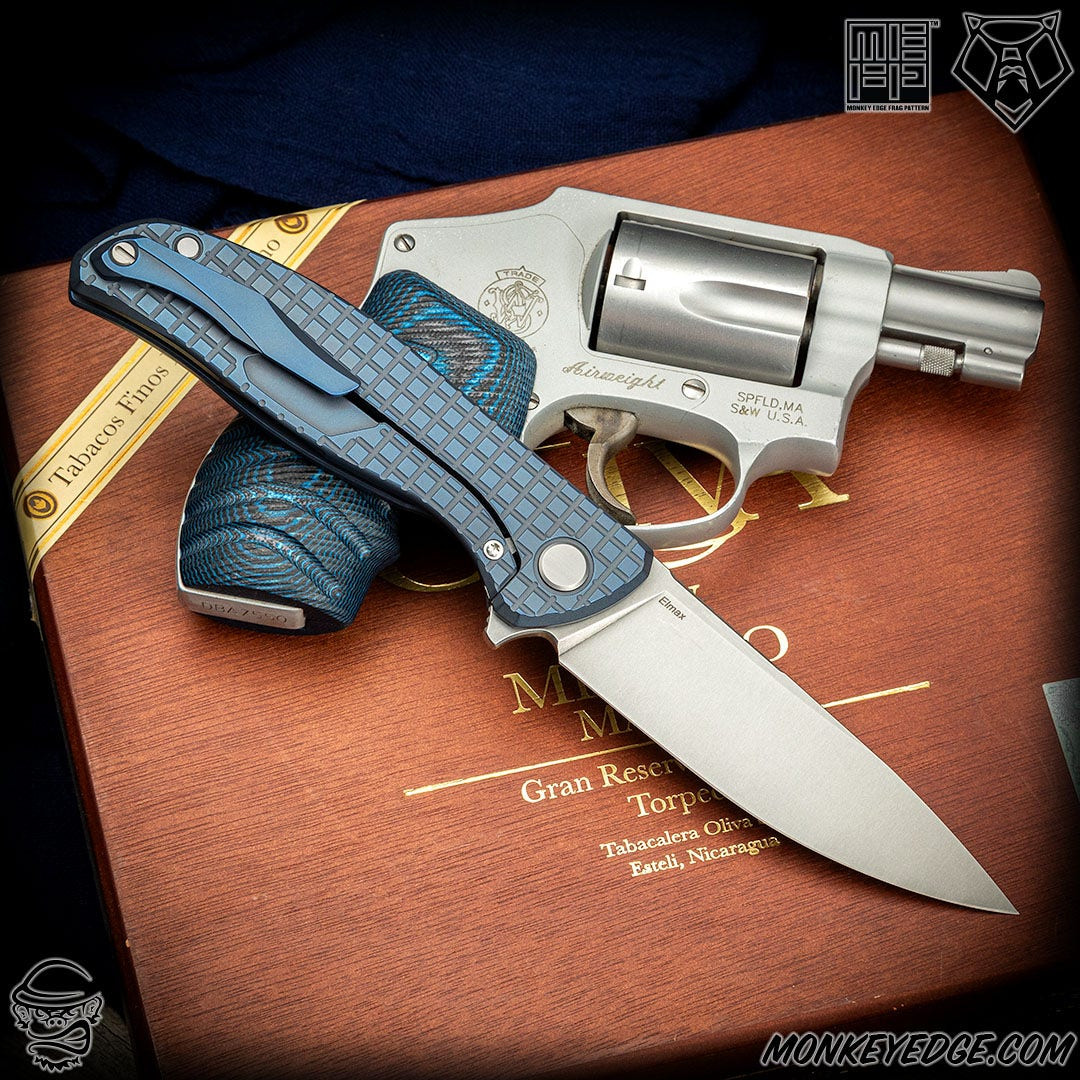 Monkey Edge - Shirogorov Knives: F95 Monkey Edge FRAG Pattern - Blue