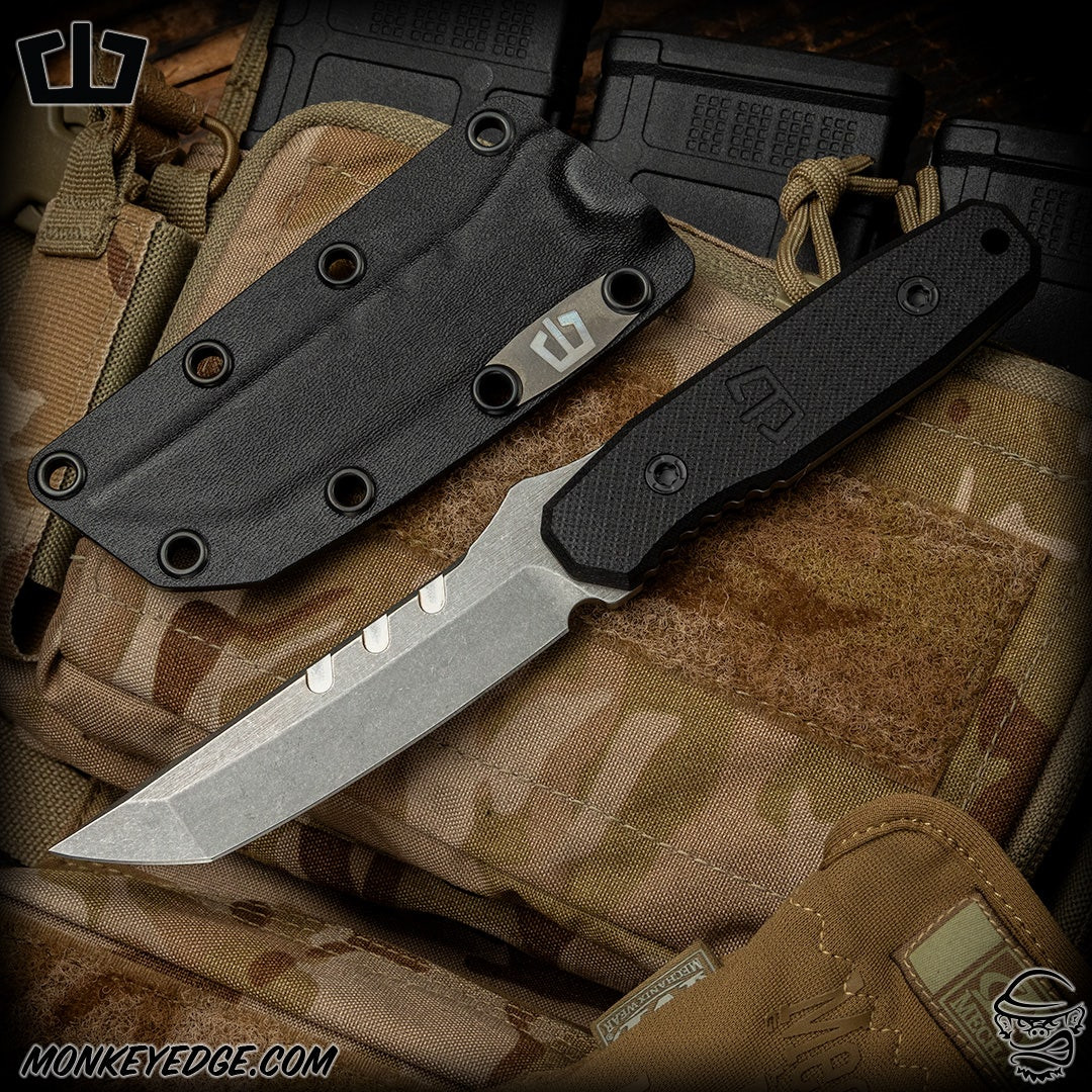 Monkey Edge - Blackside Customs Kimura - Stonewashed/Black G10