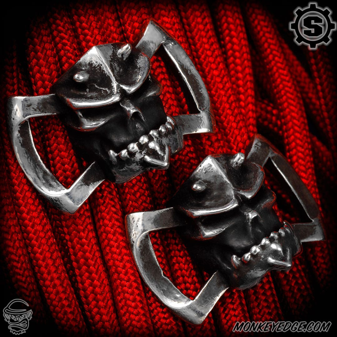 STARLINGEAR カミカゼデビルスタッド Silver925 Monkey Edge - Starlingear Boot Lacers: Devil Kamikaze - Silver